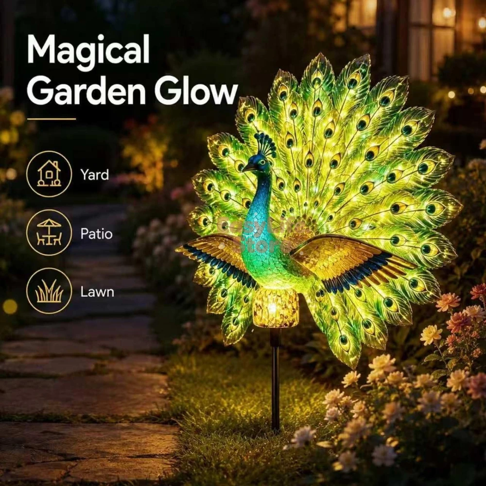 Patung Taman Merak Tenaga Sury - Smart Garden Lamp ulasan dan harga