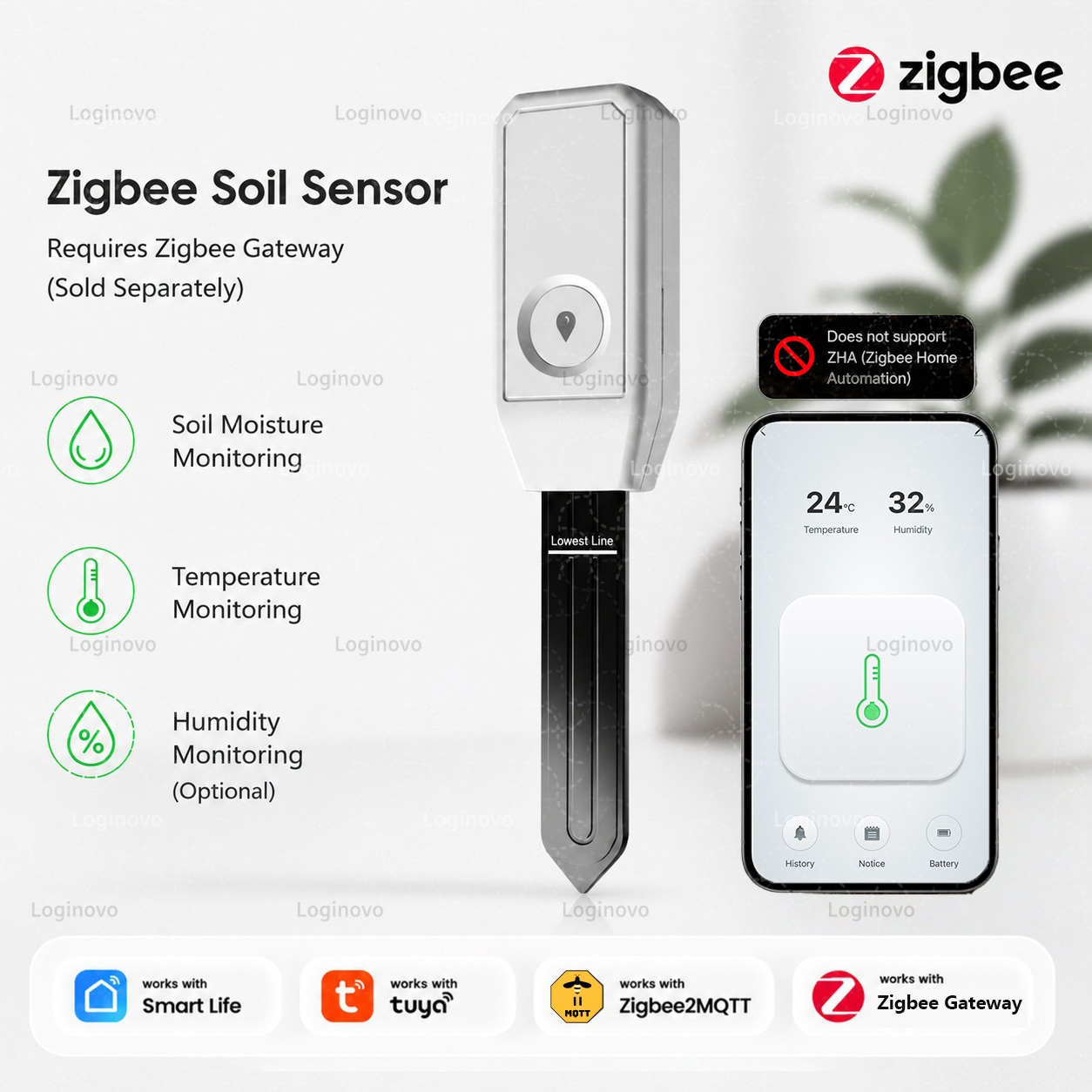 Zigbee Sensor Tanah Detektor K - Smart Garden Home Assistant ulasan dan harga