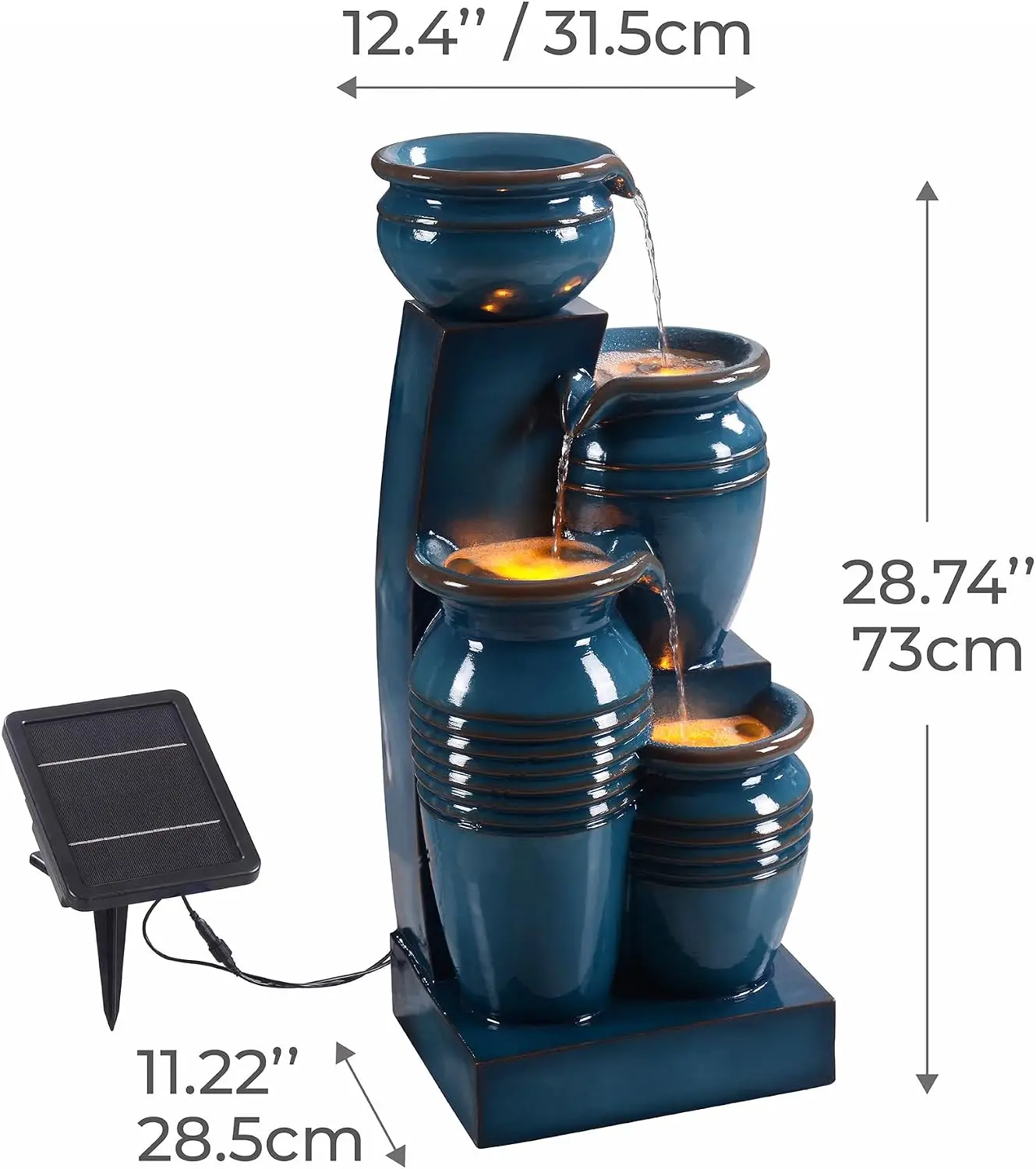Air Mancur Tenaga Surya 4-Ting - Smart Garden Lamp ulasan dan harga