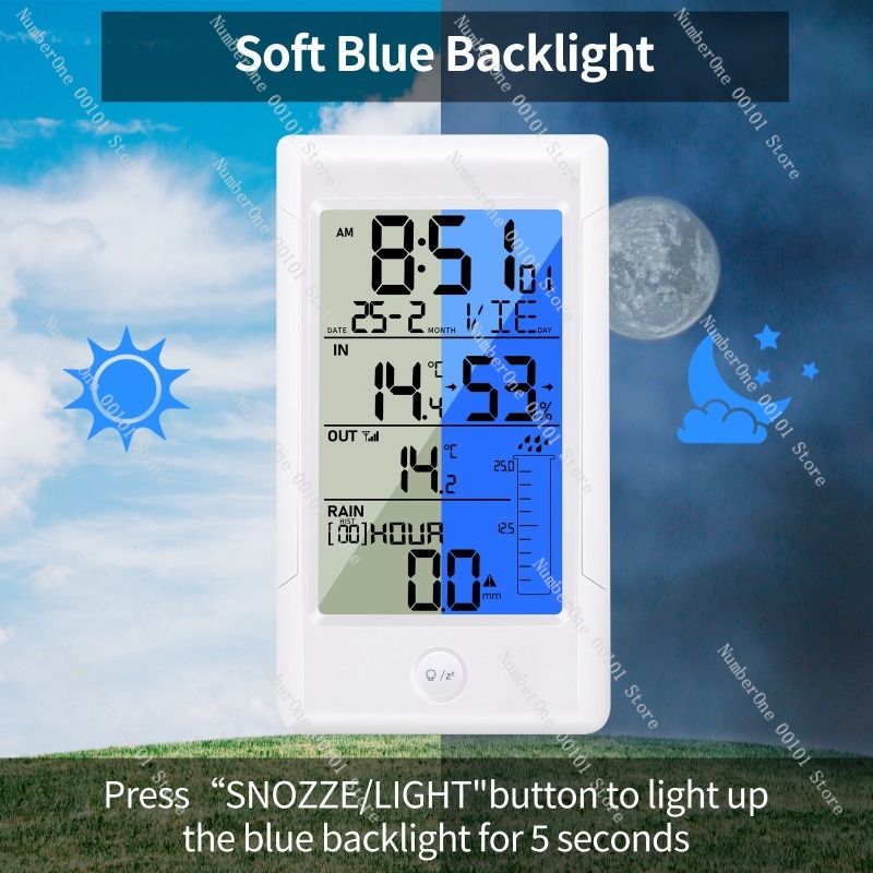 Stasiun Cuaca Nirkabel dengan  - Rain Gauge Digital ulasan dan harga