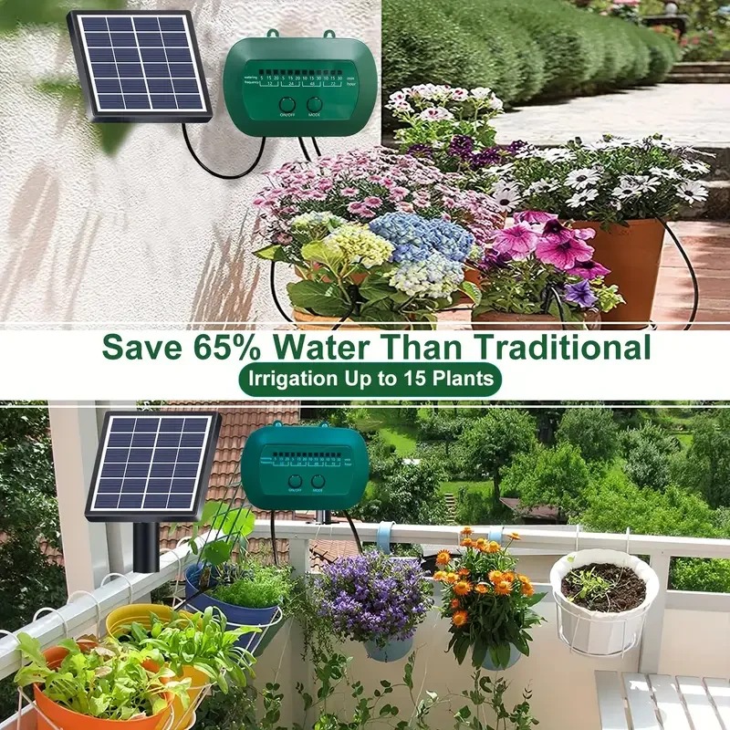 Kit irigasi cerdas tenaga sury - Smart Garden Home ulasan dan harga