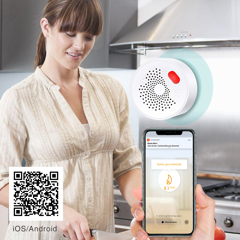 Tuya Sensor Gas alami Wifi rum - Smart Garden Home ulasan dan harga